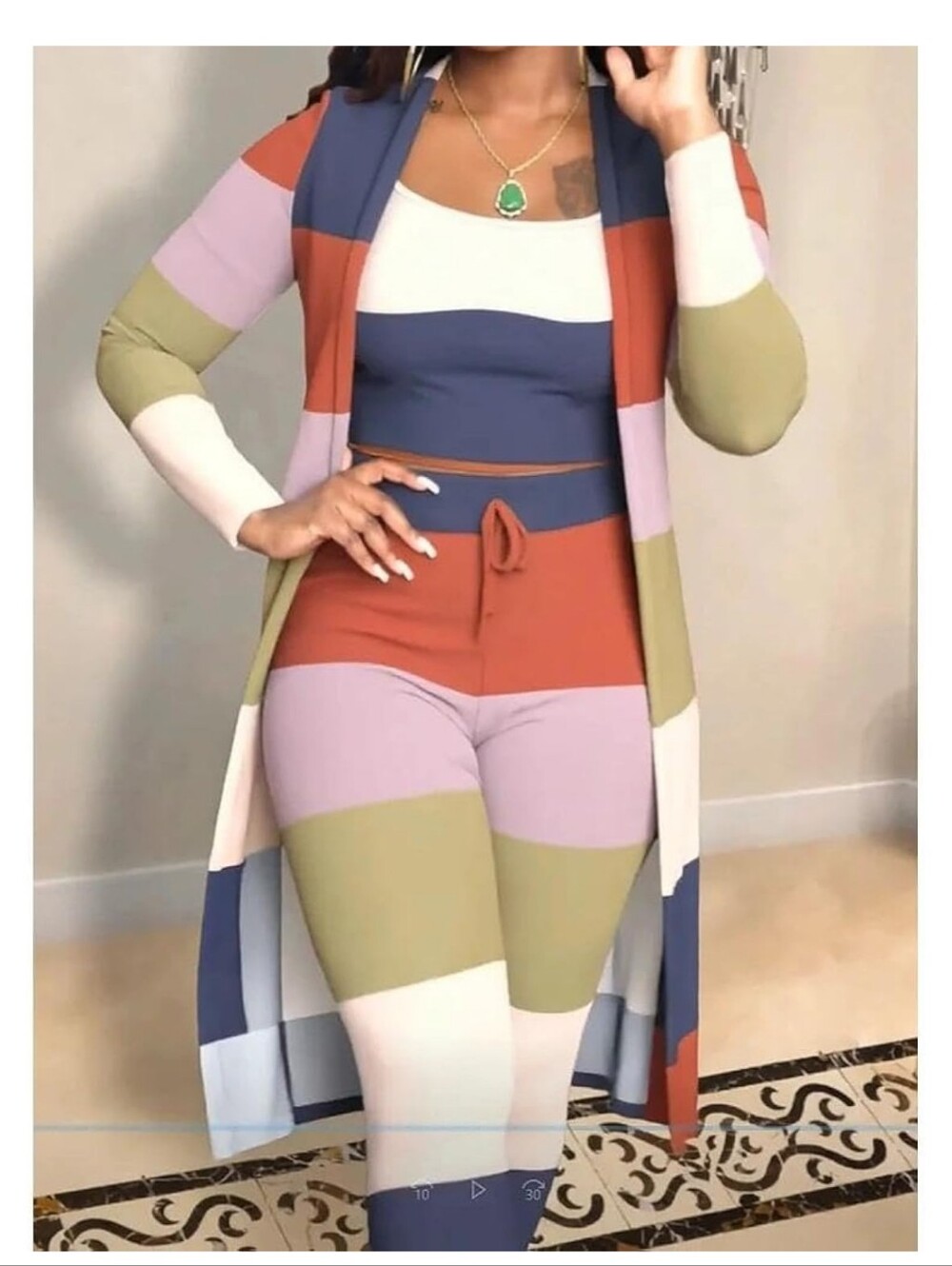 Colorblock Three-Piece Set - Multi - Picture 2 of 6